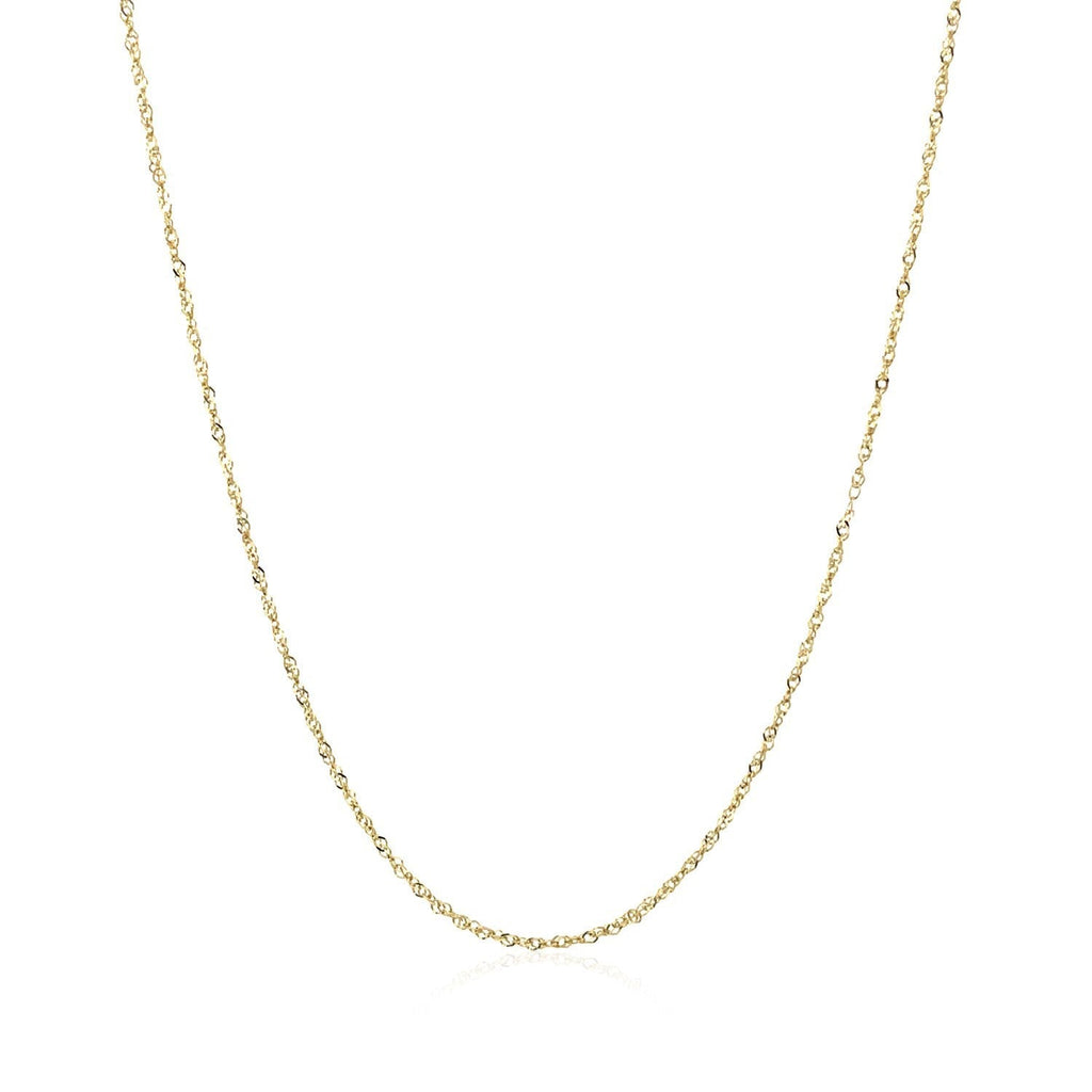 14k Yellow Gold Singapore Chain 0.8mm