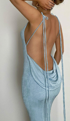 2020 New Women’s Amazon Dress with V-Neck & Slit