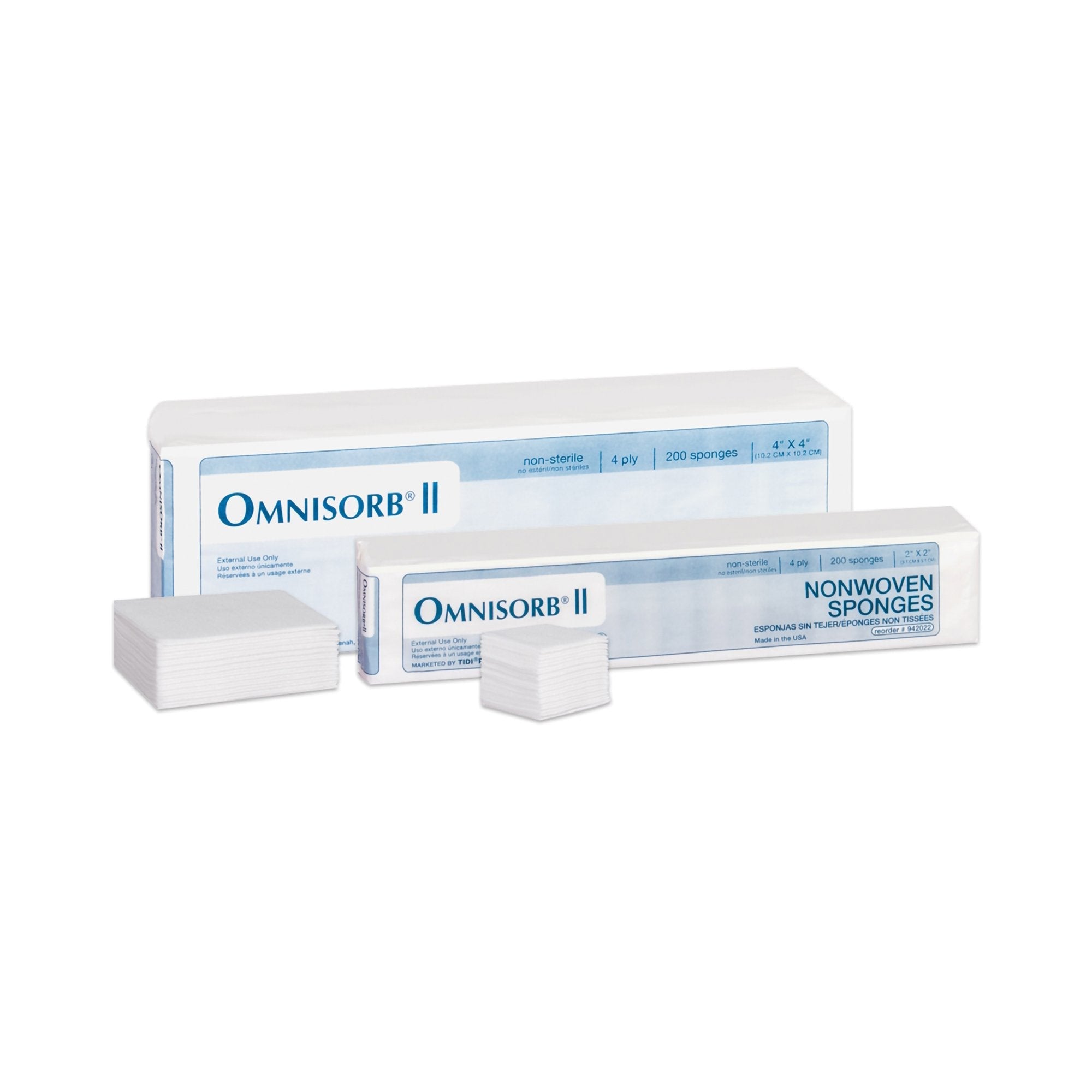 Omnisorb® Nonwoven Sponge, 2 x 2 Inch, 4-Ply 942022