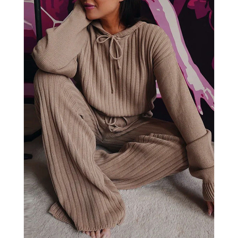 Casual Hooded Long Sleeve Set