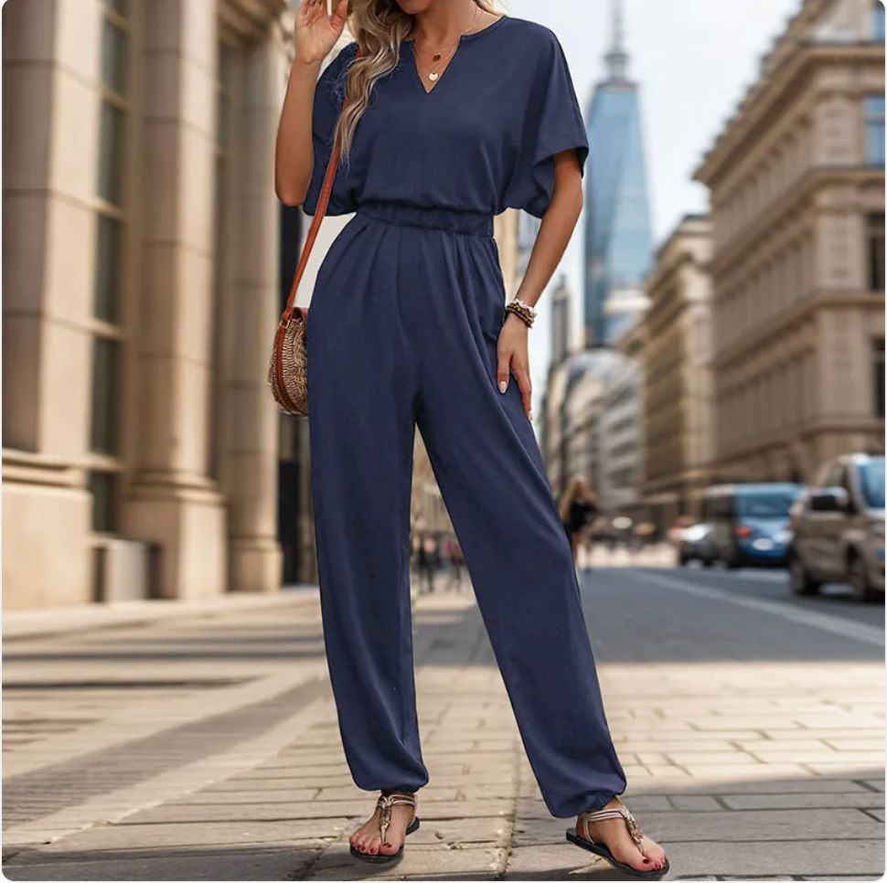 Women's Casual Solid Color Summer Jumpsuit