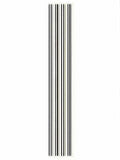 Porter 10 Inches Metal Straws with Cleaner Gold Set of 4