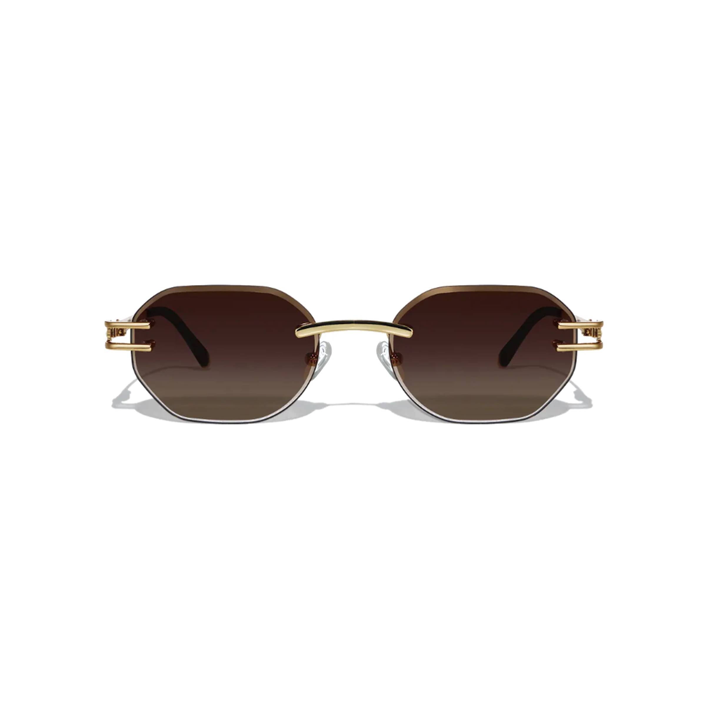 Dore 54mm Rimless Sunglasses | Brown