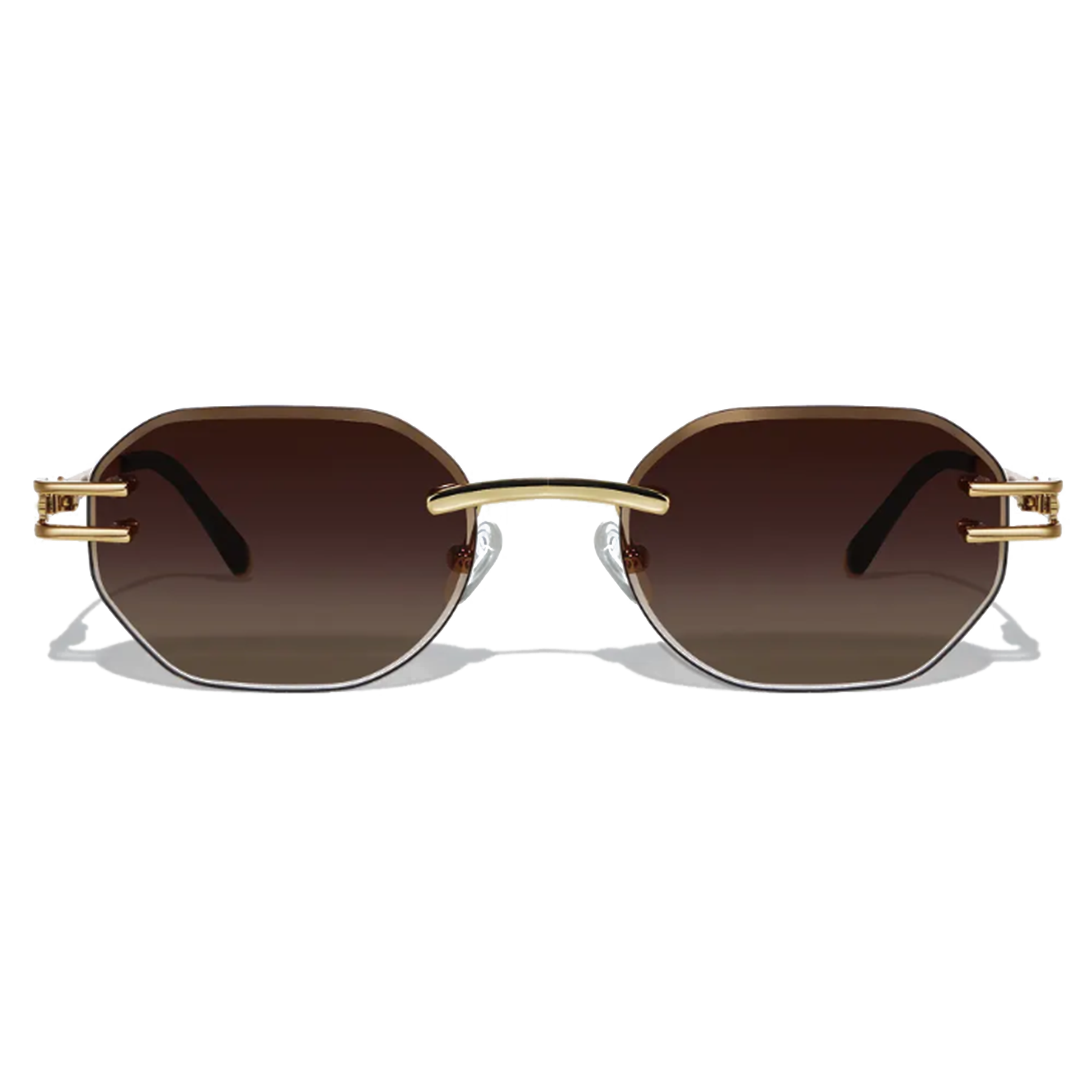 Dore 54mm Rimless Sunglasses | Brown