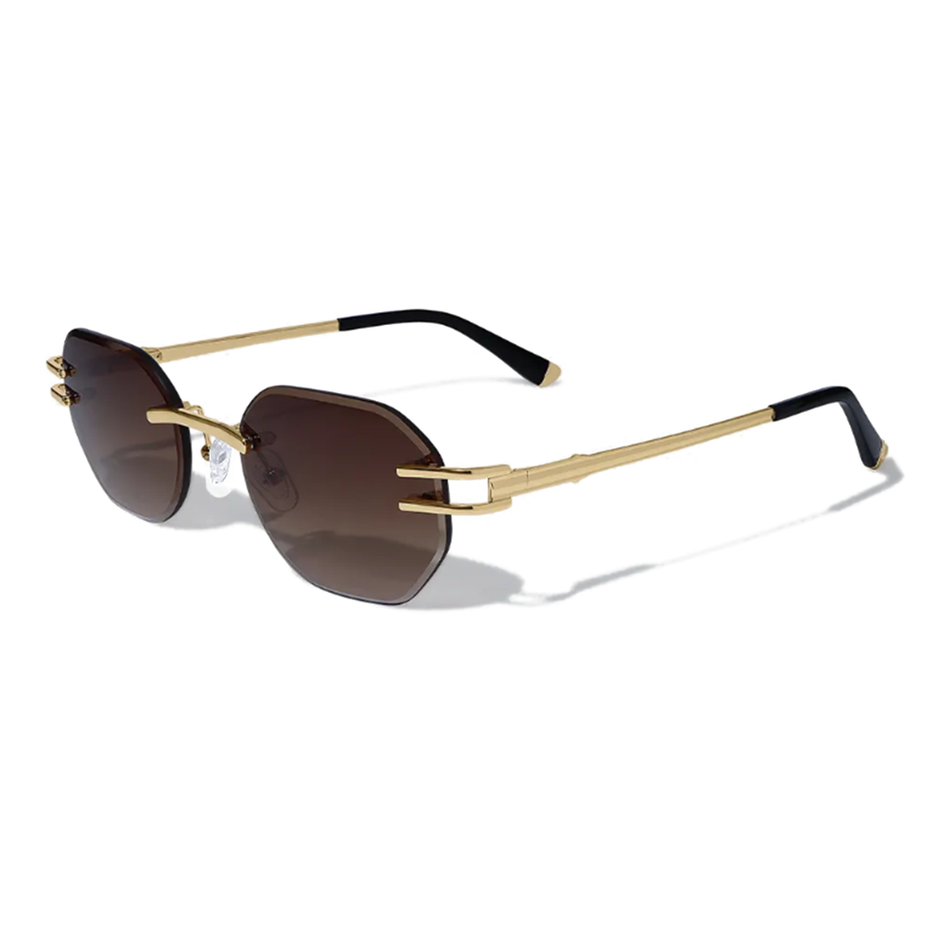 Dore 54mm Rimless Sunglasses | Brown