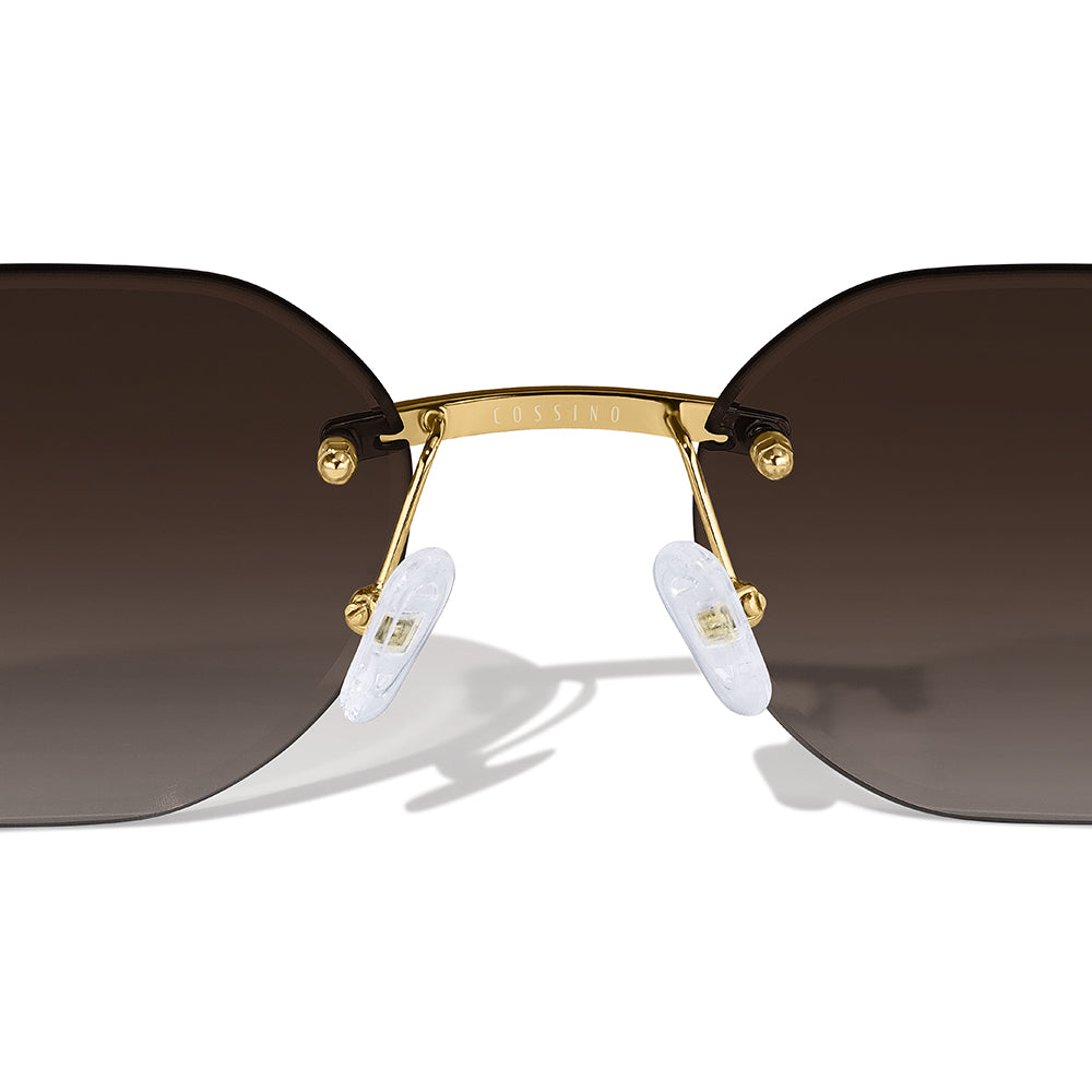 Dore 54mm Rimless Sunglasses | Brown