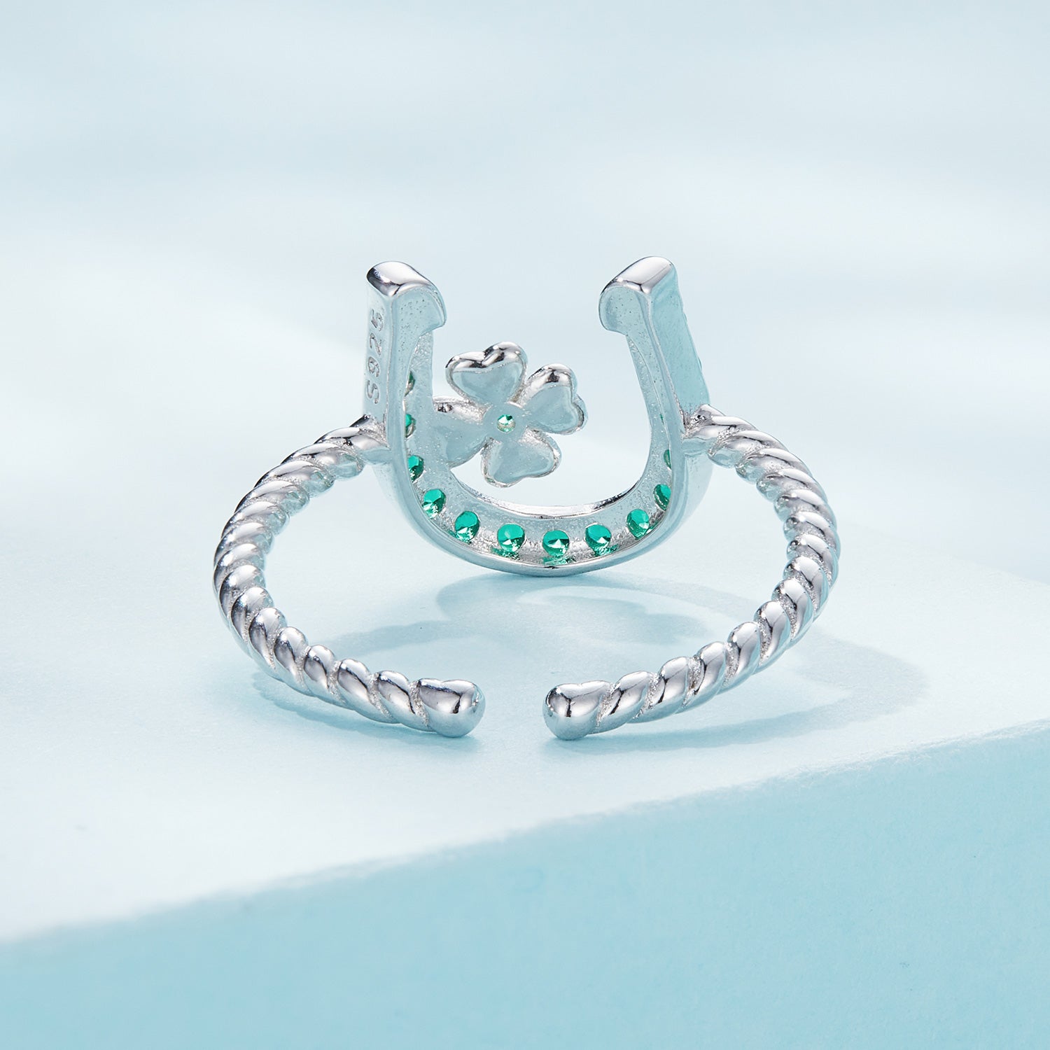 925 Sterling Silver Plated Platinum CZ Ring for Women