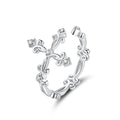 S925 Sterling Silver 0.4cm Width Pavé Setting CZ Ring