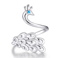 925 Sterling Silver Plated Platinum Pavé Setting CZ Ring for Women