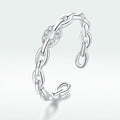 925 Sterling Silver 0.3cm Width CZ Pavé Setting Rings