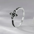 925 Sterling Silver Enamel 0.9x1.0cm Pendant Rings for Women
