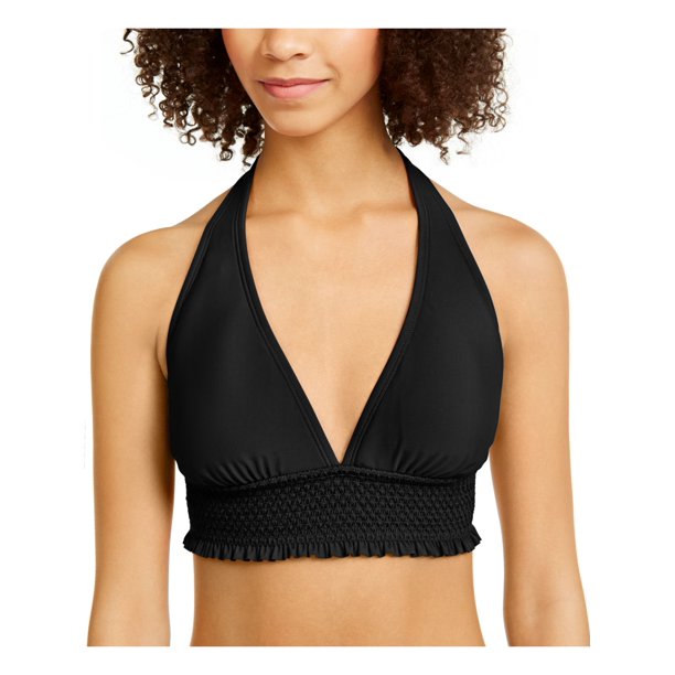 Tommy Hilfiger Deep V Neck UV Protection Halter Swimsuit Top, Size Medium