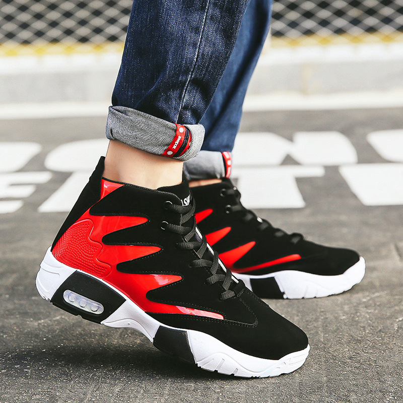 Fashionable Sneakers, Casual Travel Shoes, Height-Increasing Black & White Shoes