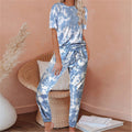 2020 New Women's Short Sleeve Gradient Tie-Dye Pajamas