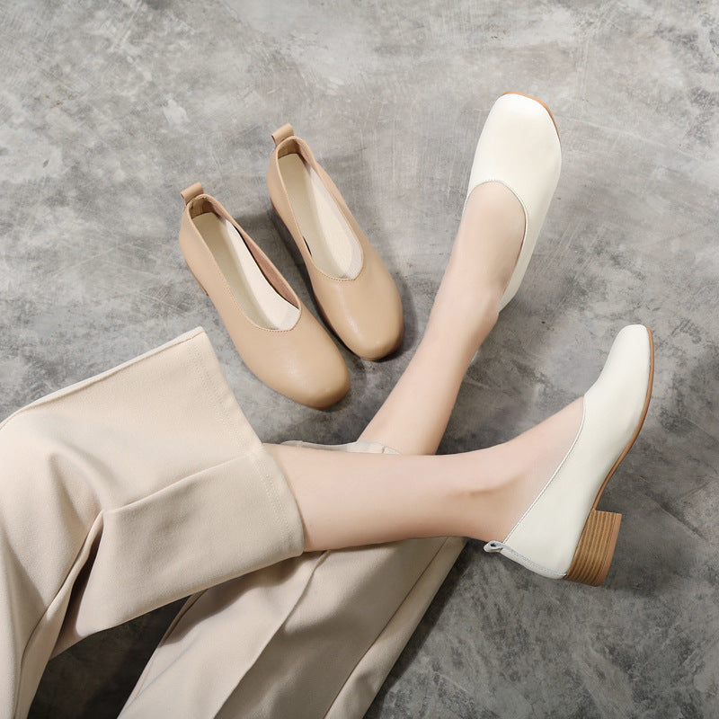 2020 Spring New Korean Style Chunky Heels for Women