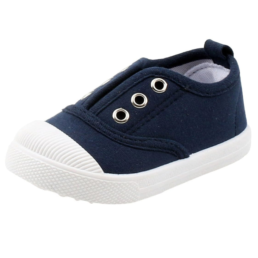 Mzeyapo Toddler Shoes Baby Girl Sneaker Kids Boy Casual Canvas Shoes Slip on Walking Shoes Lightweight(7.5 ToddlerBlue26)