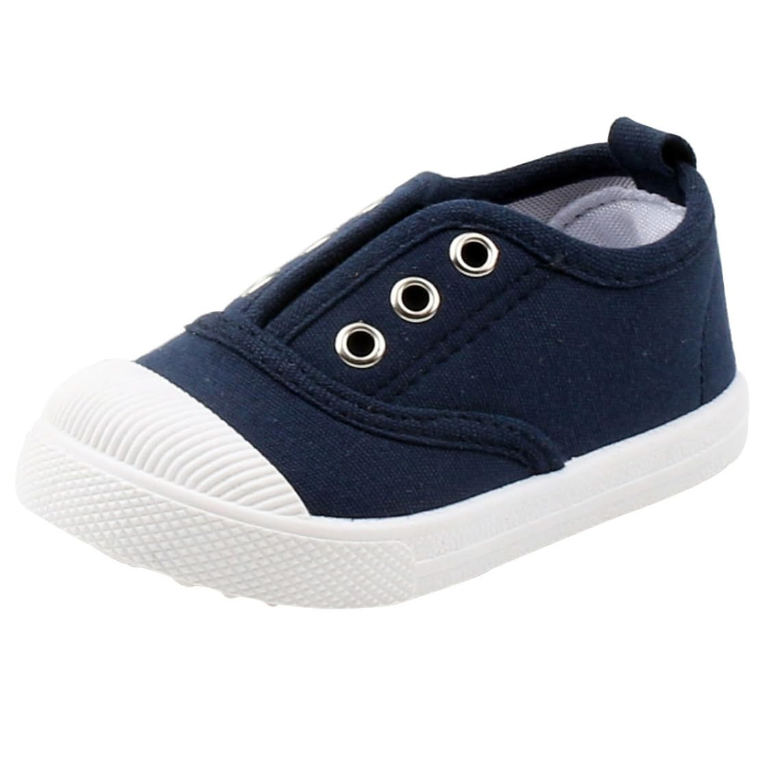 Mzeyapo Toddler Shoes Baby Girl Sneaker Kids Boy Casual Canvas Shoes Slip on Walking Shoes Lightweight(7.5 ToddlerBlue26)