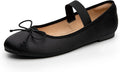 Rekayla Black Flats for WomenWomens FlatsBallet Flats Shoes for WomenMary Jane Flats Comfortable Dress Shoes for WomenRound Toe Work Shoes WomenFoldable Mary Jane Shoes WomenSize 6