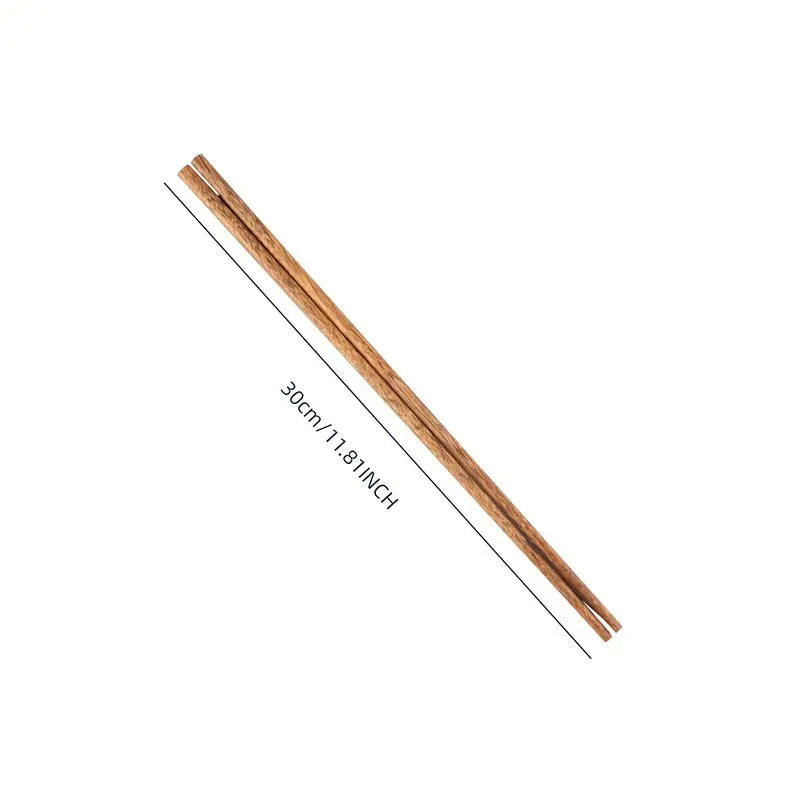 1 Pair Long Wooden Chopsticks for Noodles and Frying