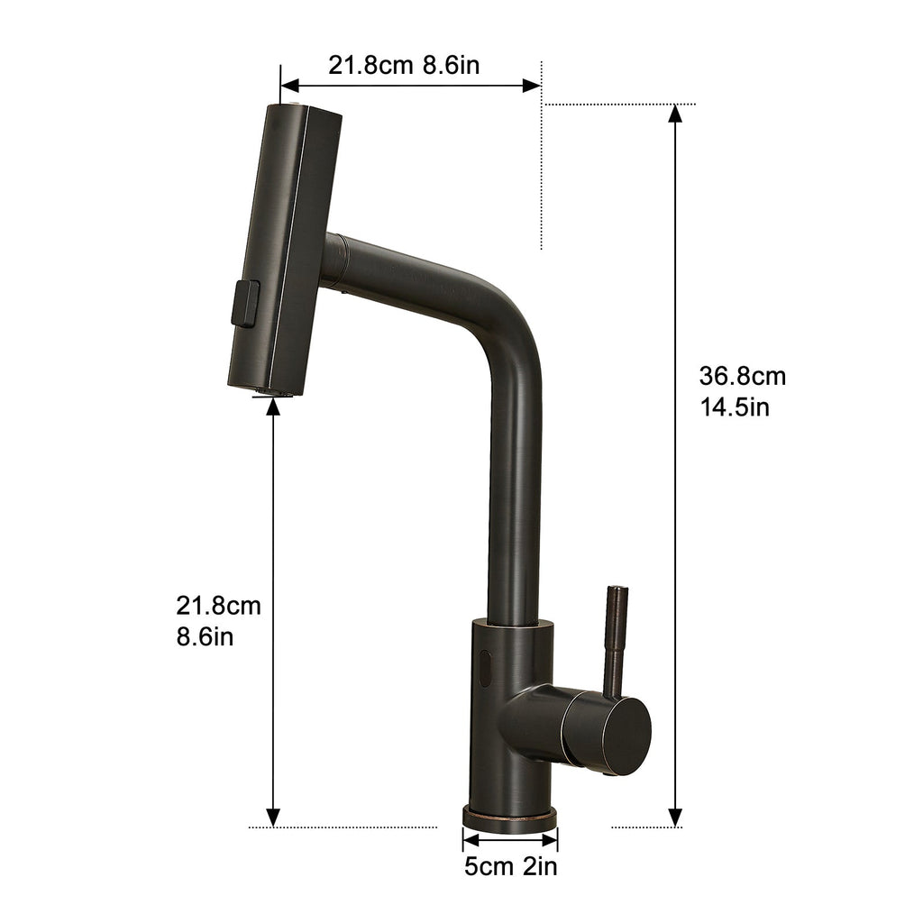 Touchless Kitchen Faucet, Hands Free Automatic Smart Kitchen Faucet, Stainless Steel Touchless Kitchen Faucet