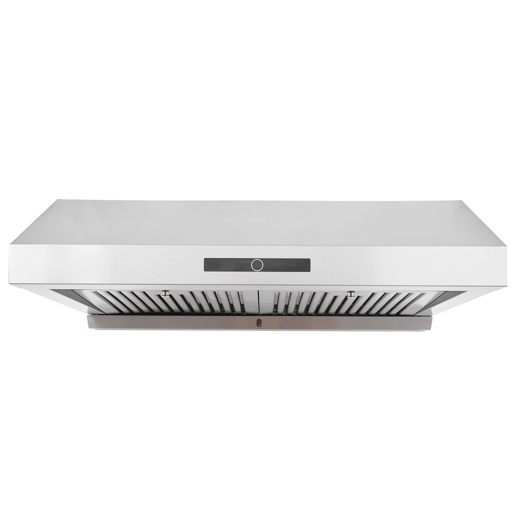 Under Cabinet Range Hood, Dual Motors Ductless Kitchen Stove Vent, Stainless Steel Permanent Filter with 3-Speed Exhaust Fan, 2 Baffle Filters, LED Lights, Touch Control Panel, Silver (30 inch)