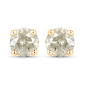 1.16 Carat Genuine LB Diamond 14K Yellow Gold Earrings
