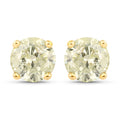 1.12 Carat Genuine LB Diamond 14K Yellow Gold Earrings