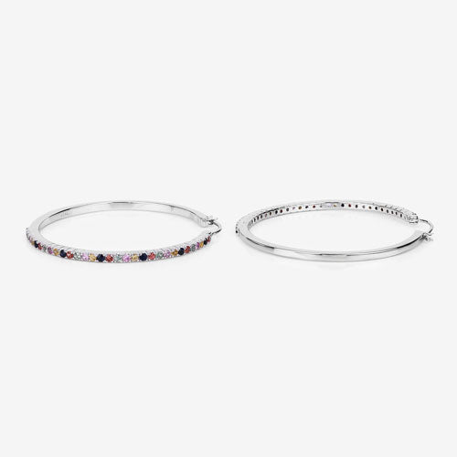 2.24 Carat Genuine Multi Sapphire .925 Sterling Silver Earrings