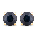 1.70 Carat Genuine Blue Sapphire 10K Yellow Gold Earrings