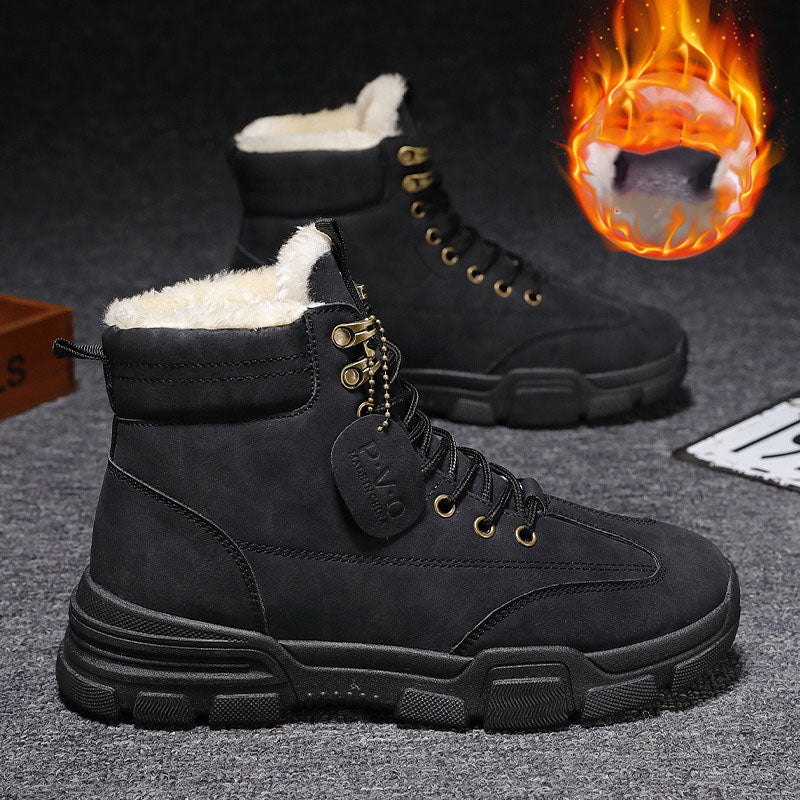 Men's Thick Velvet Cotton Warm Fashion Shoes