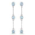 2.16 Carat Genuine Blue Topaz .925 Sterling Silver Earrings