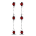 2.70 Carat Genuine Garnet .925 Sterling Silver Earrings