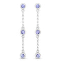 0.60 Carat Genuine Tanzanite .925 Sterling Silver Earrings