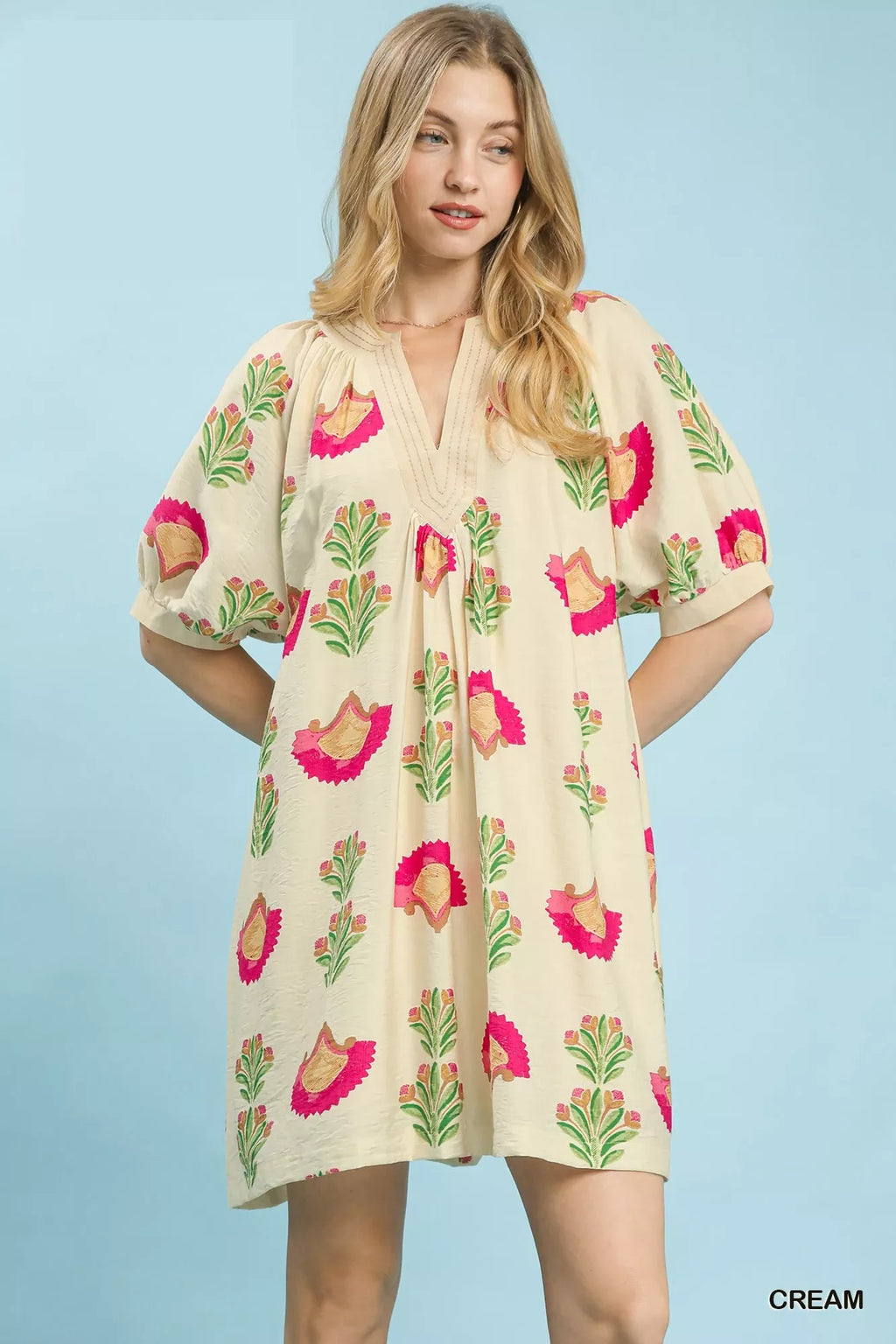 Umgee Abstract Print Mini Dress