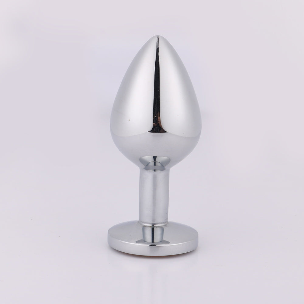 Metallic Smiley Face Anal Plug for Adult Pleasure