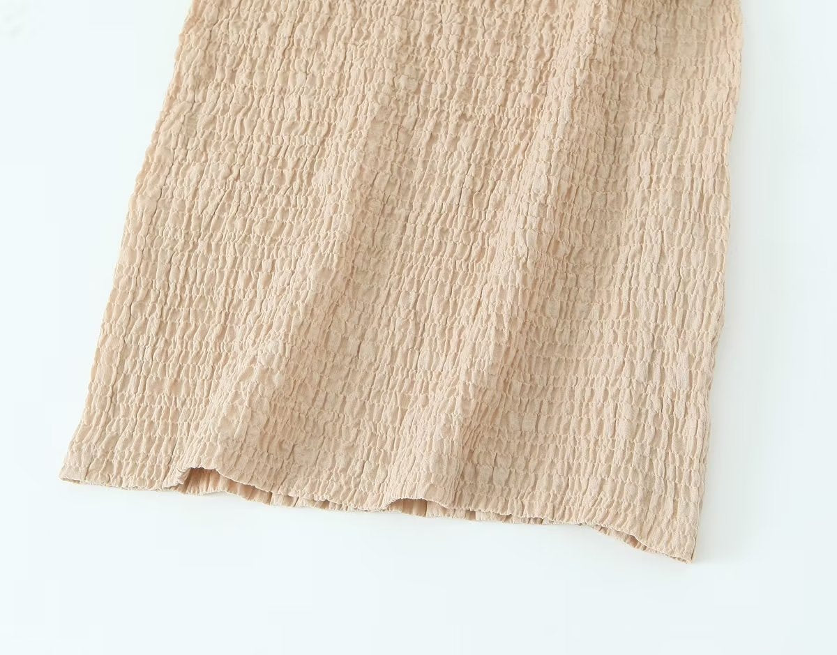 Women's Textured Sleeveless Wide-Leg Jumpsuit
