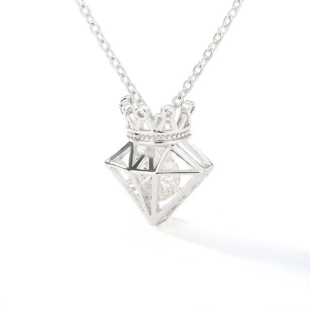 Geometric Triangle Zircon Women's Necklace for Daily Wear