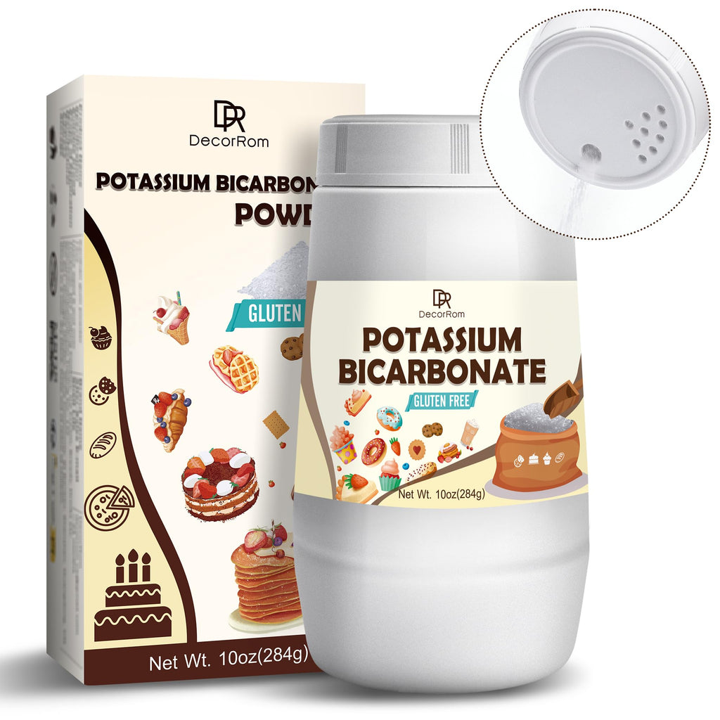 Potassium Bicarbonate 10oz - 100% Pure Potassium Bicarbonate Powder for Plants Cakes Wine Making Leavening - Food Grade Potassium Bicarbonate Powder Leavening Agent for Baking Cookies Snacks