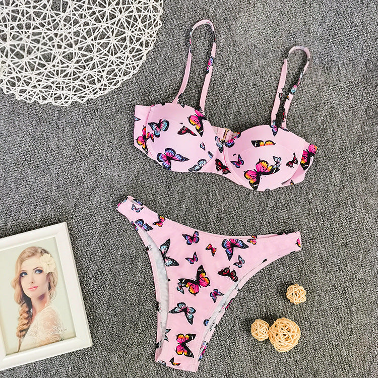 2020 New High-Quality Butterfly Print Bikini for Women