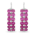 3.12 Carat Genuine Ruby .925 Sterling Silver Earrings