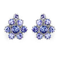 4.26 Carat Genuine Tanzanite .925 Sterling Silver Earrings