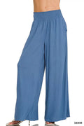 Zenana Smocked Waistband Wide Leg Lounge Pants