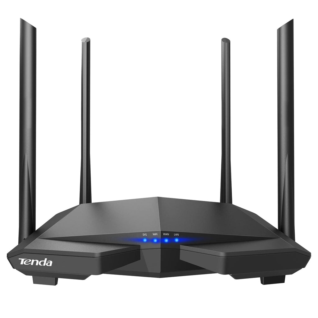 Tenda AC1200 Smart WiFi Router High Speed Dual Band Wireless Internet Router with Smart APP 4 x 100 Mbps Fast Ethernet Ports Supports Guest WiFi Access Point Mode IPv6 and Parental Controls(AC6)
