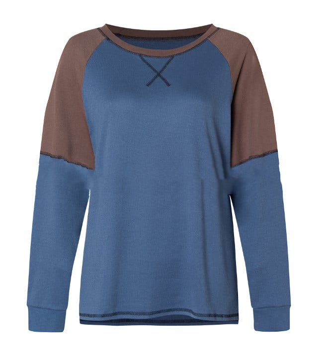 Casual Long Sleeve Round Neck T-shirt for Ladies