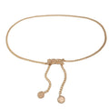 Metal Waist Chain with Rose Buckle for Women’s Fashion