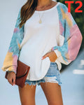 Tie-Dye Print Long Sleeve Sweatshirt for Women