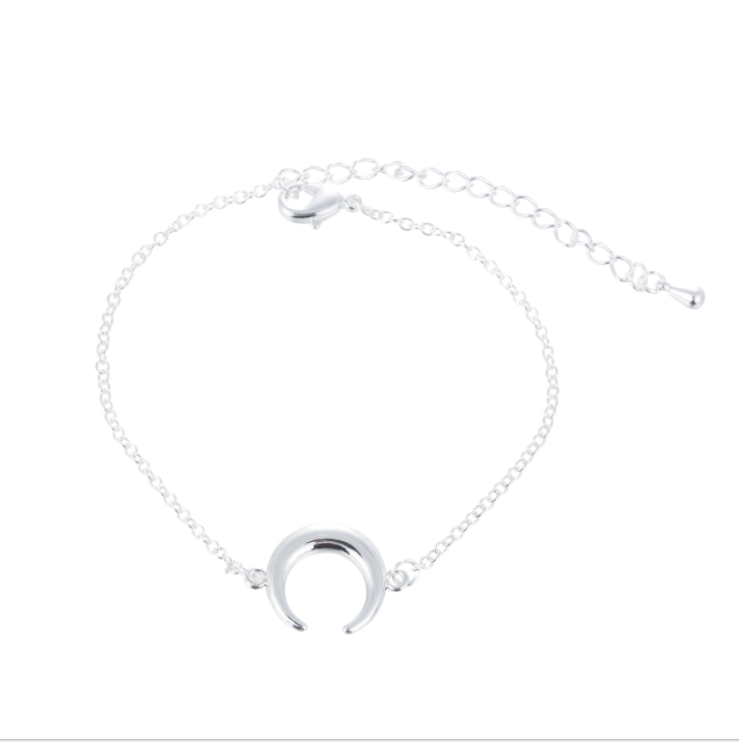 Crescent Moon Bracelet, Star Necklace, Face Earrings