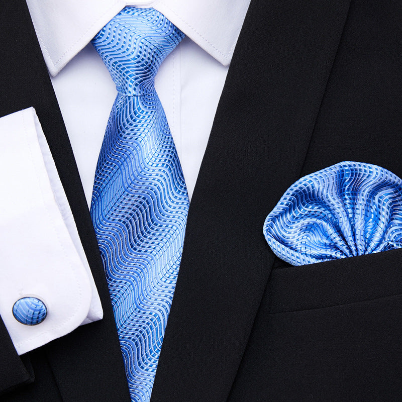 Men's Tie Set - Various Patterns, European Style (3 Pieces)
