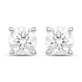 0.80 Carat Genuine White Diamond 14K White Gold Earrings