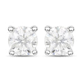 1.02 Carat Genuine White Diamond 14K White Gold Earrings